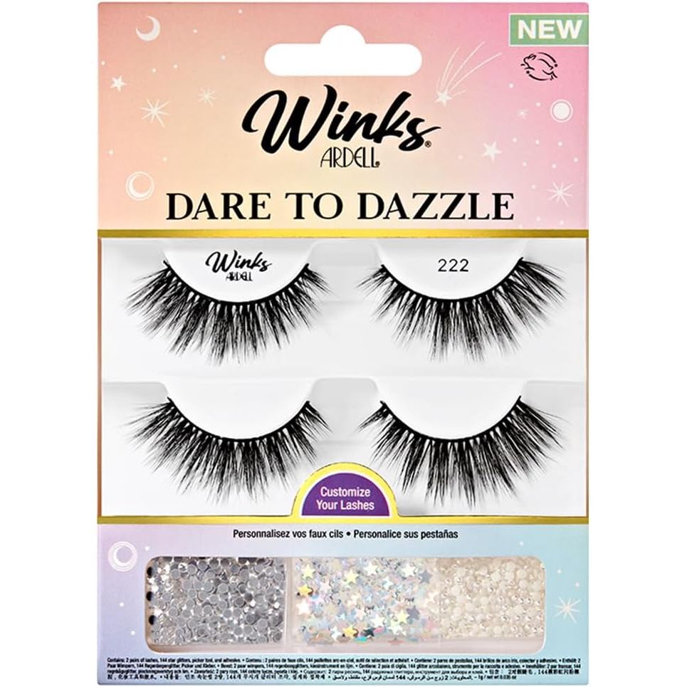 Ardell Winks Dare To Dazzle 222 with DUO AdhesiveArdell Professional074764581372False LashesFalse Lashes