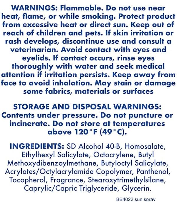 Banana Boat Dog Sunscreen Spray SPF 50 Sun Protector Spray for Dogs, Easy to Use Dog Beach Essentials, Water Resistant Dog Safe Sunscreen for All Breeds, Nose Protector Sunblock for Dogs Puppy 5.5ozBanana Boat840038234561Dog SunscreenDog Sunscreen