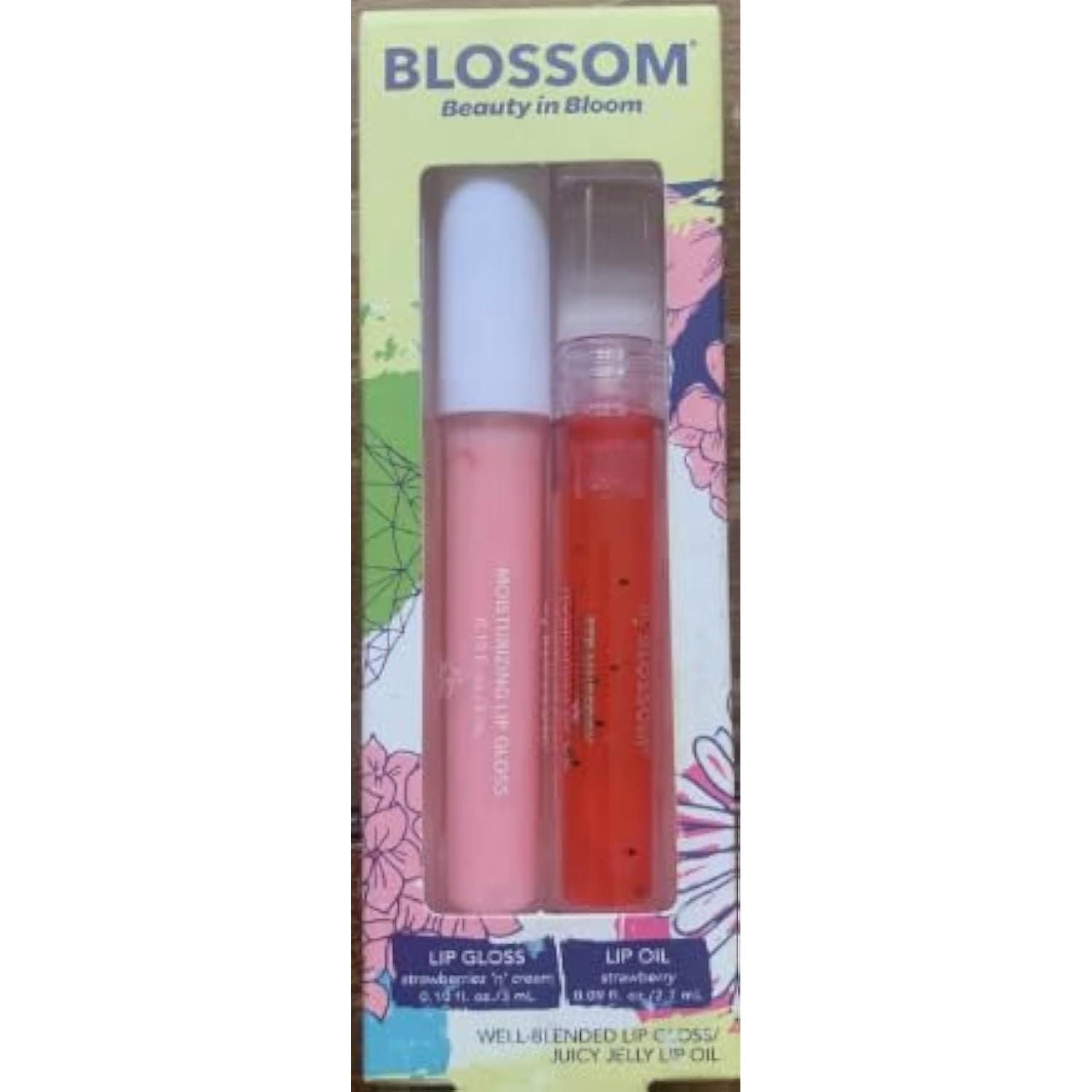 Blossom Strawberries n Cream Lip Gloss & Strawberry Lip Oil Well Blended JuicyBlossom079556500548Lip GlossLip Gloss