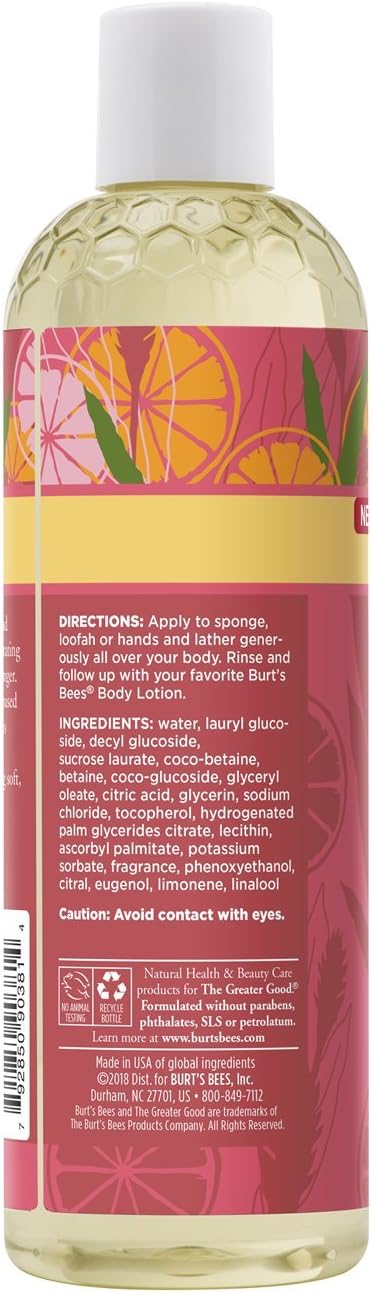 Burt's Bees Extra Energizing Citrus and Ginger Body Wash - 12 Ounce BottleBurt's Bees792850903814Body WashBody Wash