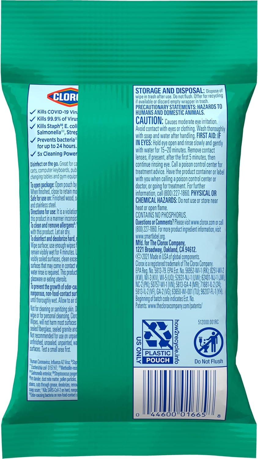 Clorox Disinfecting Wipes - To Go Fresh Scent, 9 countClorox044600016658Disinfecting WipesDisinfecting Wipes