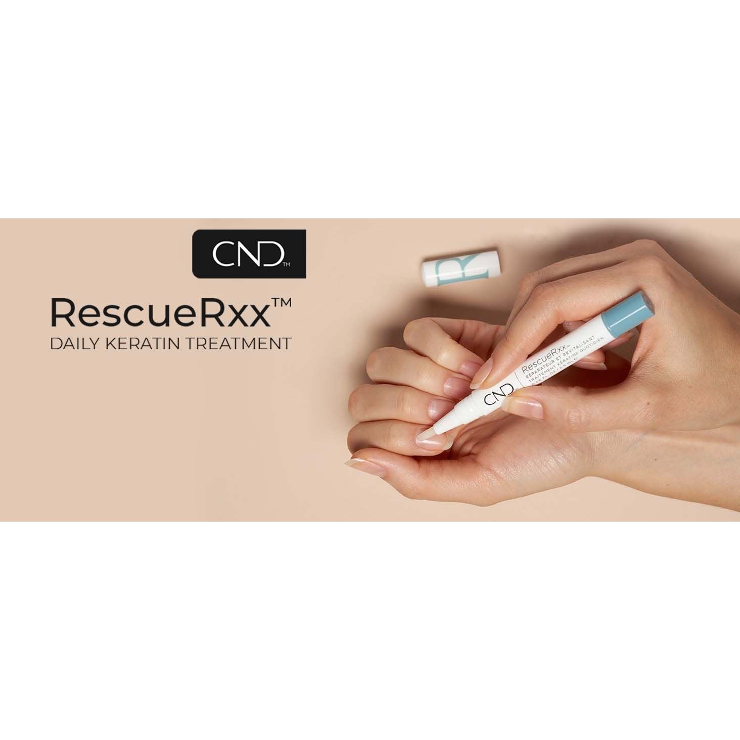 CND RescueRXx, Repairing and Conditioning Daily Keratin Treatment On - the - Go Pen, Travel - SizedCND639370922348Nail TreatmentsNail Treatments