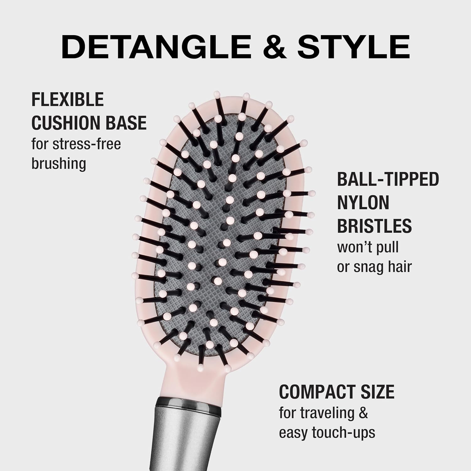 Conair Velvet Touch hairbrush - Travel Hair brush - Detangling hair brush - curly hair brush - hair brushes for women - detangler brush - hair brushes for womenDealzlotB001126XOI