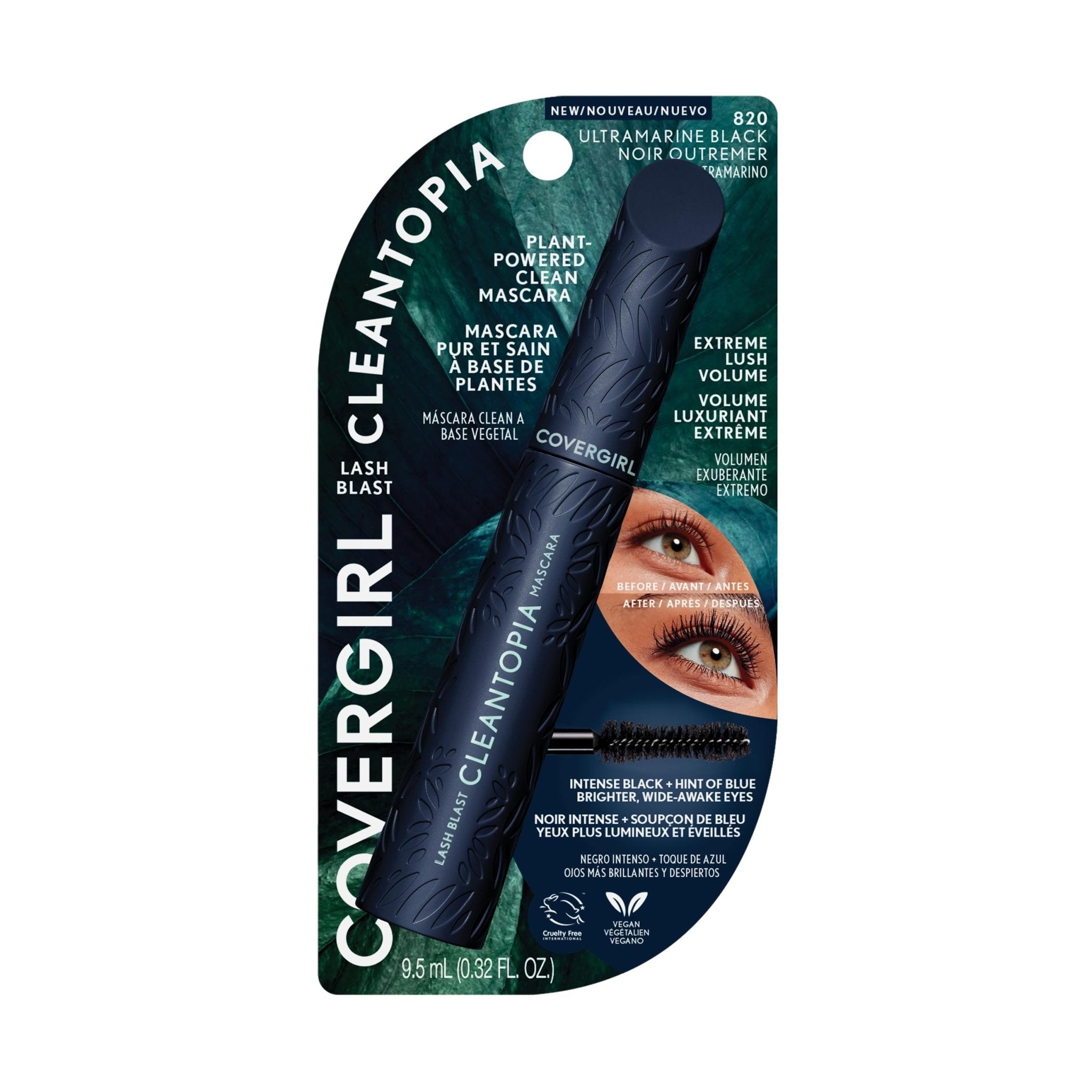 CoverGirl Lash Blast Cleantopia, Plant Powered clean Mascara - 820 Ultramarine BlackCoverGirl3616304783968MascaraMascara