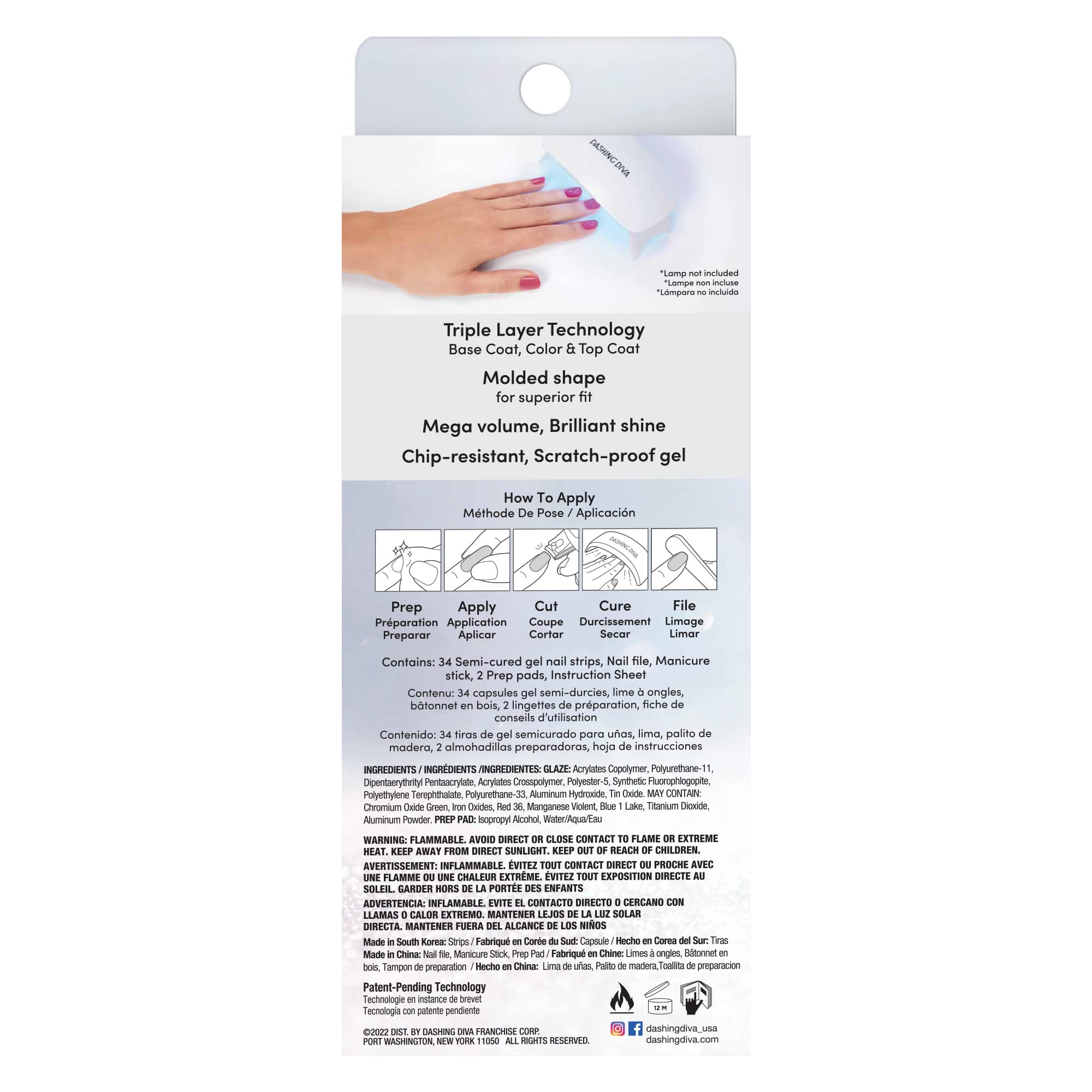 Dashing Diva Glaze Holiday Semicured Gel Nail Strips - Cranberry KringleDashing Diva096100130020Nail CareNail Care