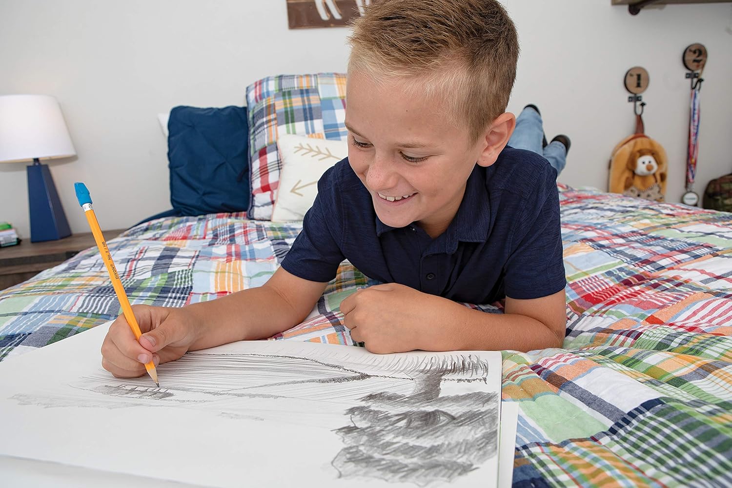 Dixon No. 2 Yellow Pencils, Wood - Cased, Black Core, 2 HB Soft - 12 CountDixon072067145086PencilPencil