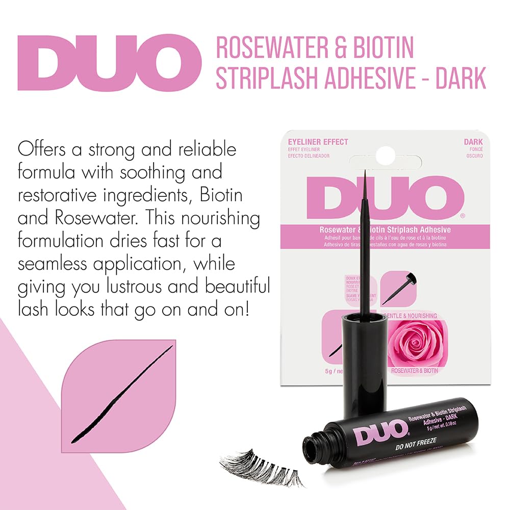 DUO Rosewater & Biotin Striplash Adhesive - DarkDuo073930621973Eyelashes AdhesivesEyelashes Adhesives
