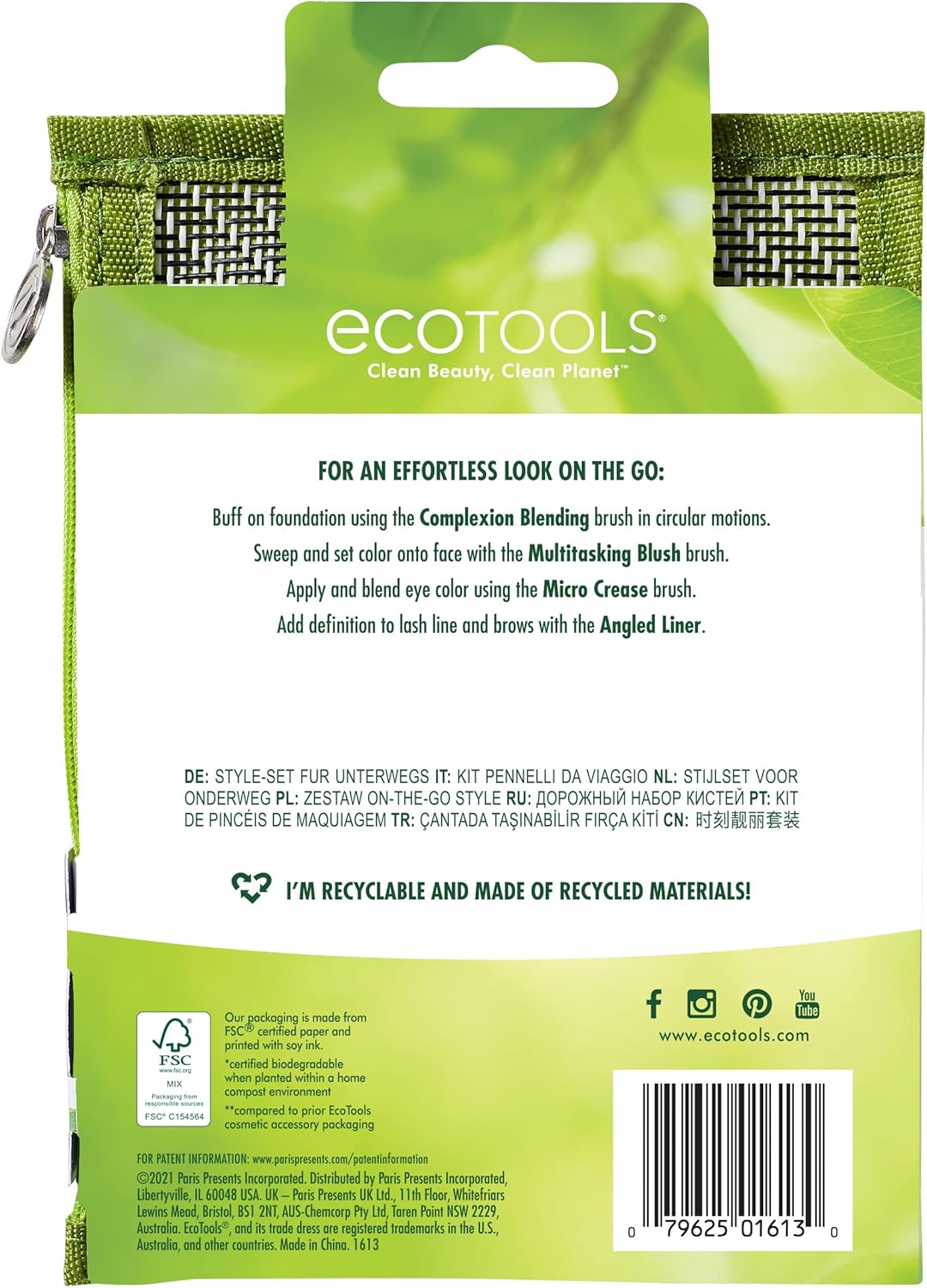 Ecotools On - The - Go Style Kit Make - Up Brush SetEcoTools079625016130Makeup Brush SetMakeup Brush Set