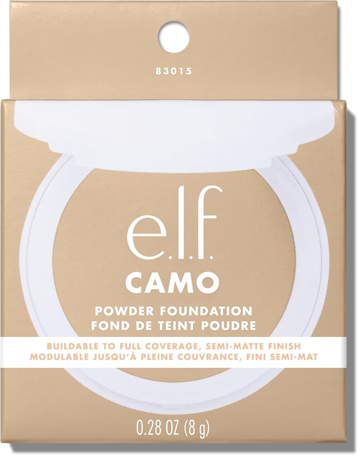 e.l.f. Camo Powder Foundation, Lightweight, Primer - Infused Buildable and Long - Lasting Medium - to - Full Coverage Foundatione.l.f.609332830134FoundationFoundation