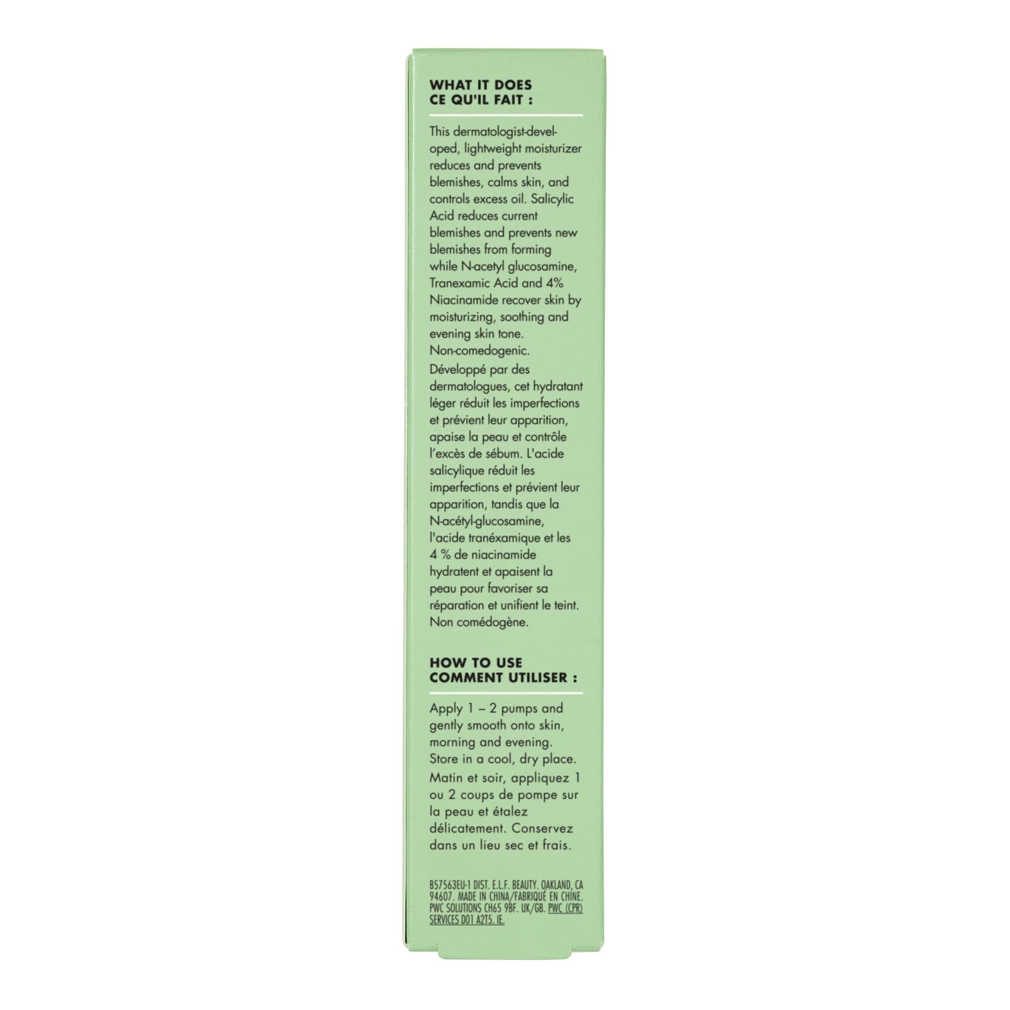 e.l.f. Skin Blemish Breakthrough Acne Calming Water Cream, Lightweight Acne - Fighting Face Moisturiser, Prevents New Blemishes & Calms Skine.l.f.609332575639Face MoisturizersFace Moisturizers