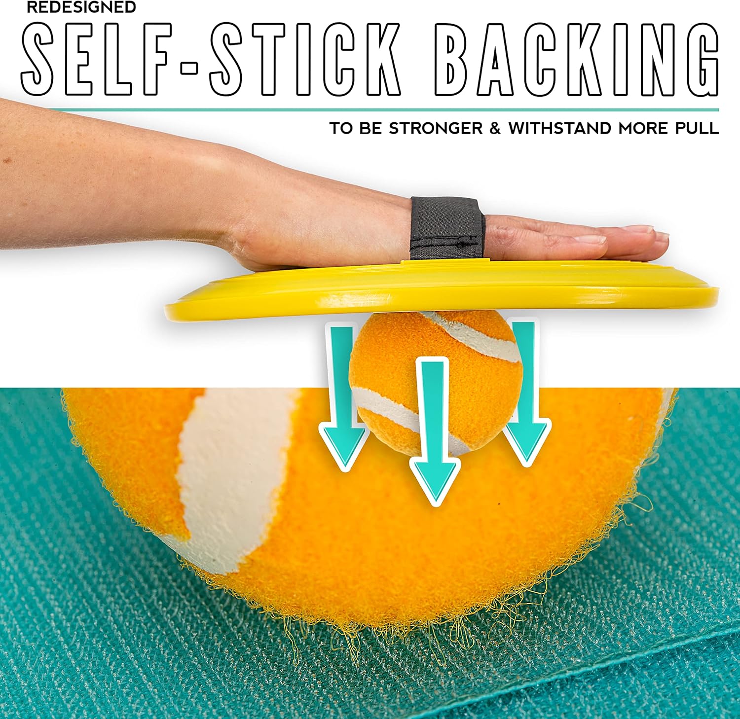 Franklin Sports Throw 'N Stick, Catch and Toss, Self Stick Toss Game, Fun for all Ages, Adjustable Handle, Includes 2 Catch Mitts and 1 Tennis BallFranklin Sports025725396320Outdoor GamesOutdoor Games