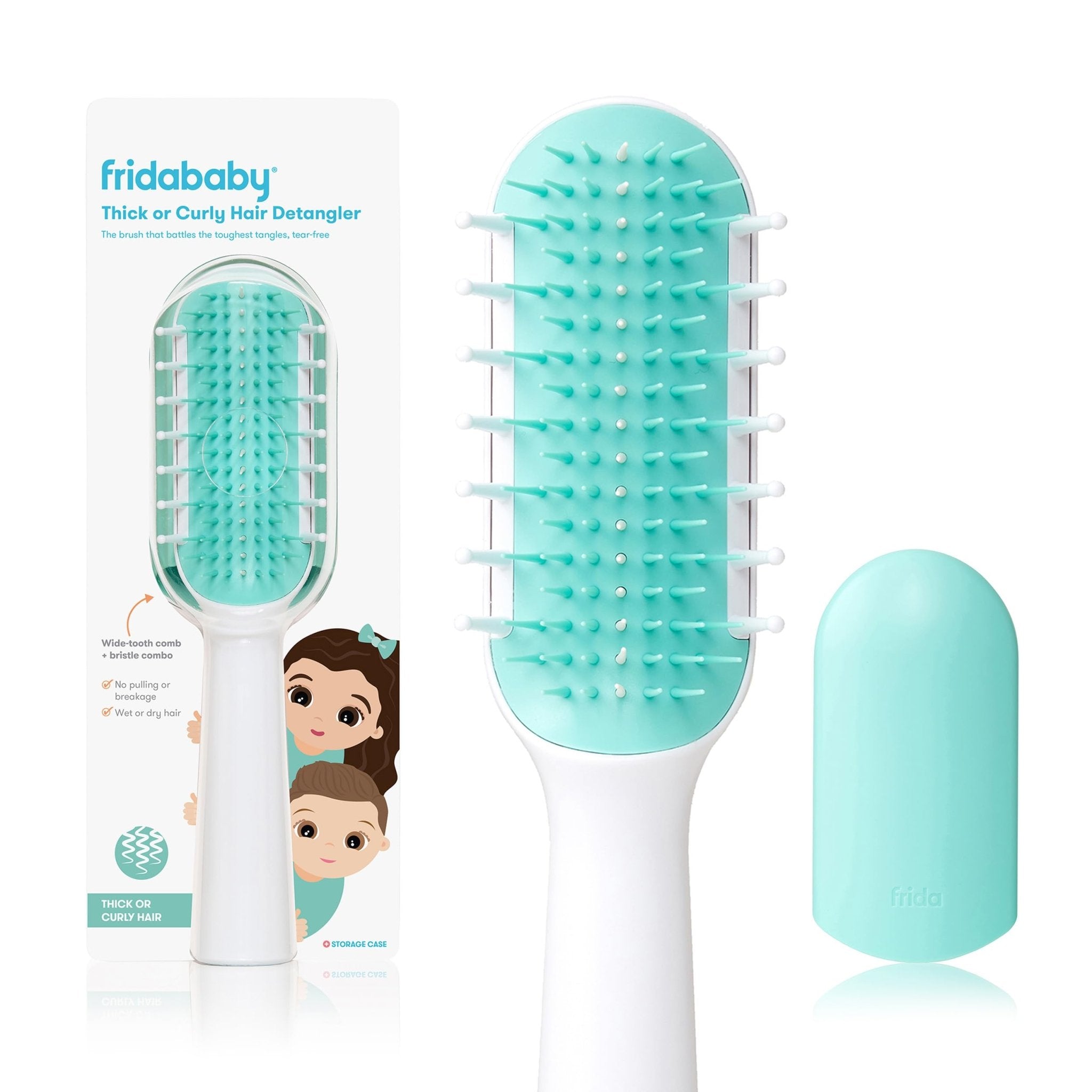 fridababy Thick Or Curly Hair Detangling Kids Brushfridababy810028770072Kids HairbrushKids Hairbrush