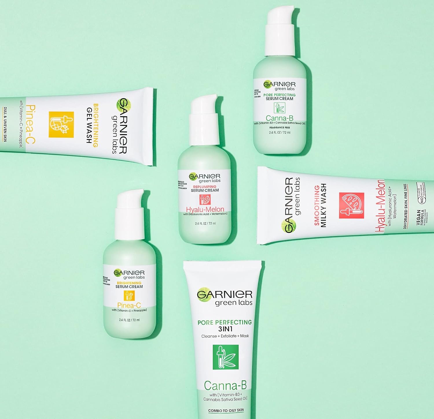 Garnier Green Labs Brightening Gel Wash, Pinea - C with Vitamin C + Pineapple for Dull and Uneven Skin - 130 ml4.4 Packaging May Vary, Pinea - C, Pineapple, 13.2 Fl OzGarnier603084578320CleanserCleanser