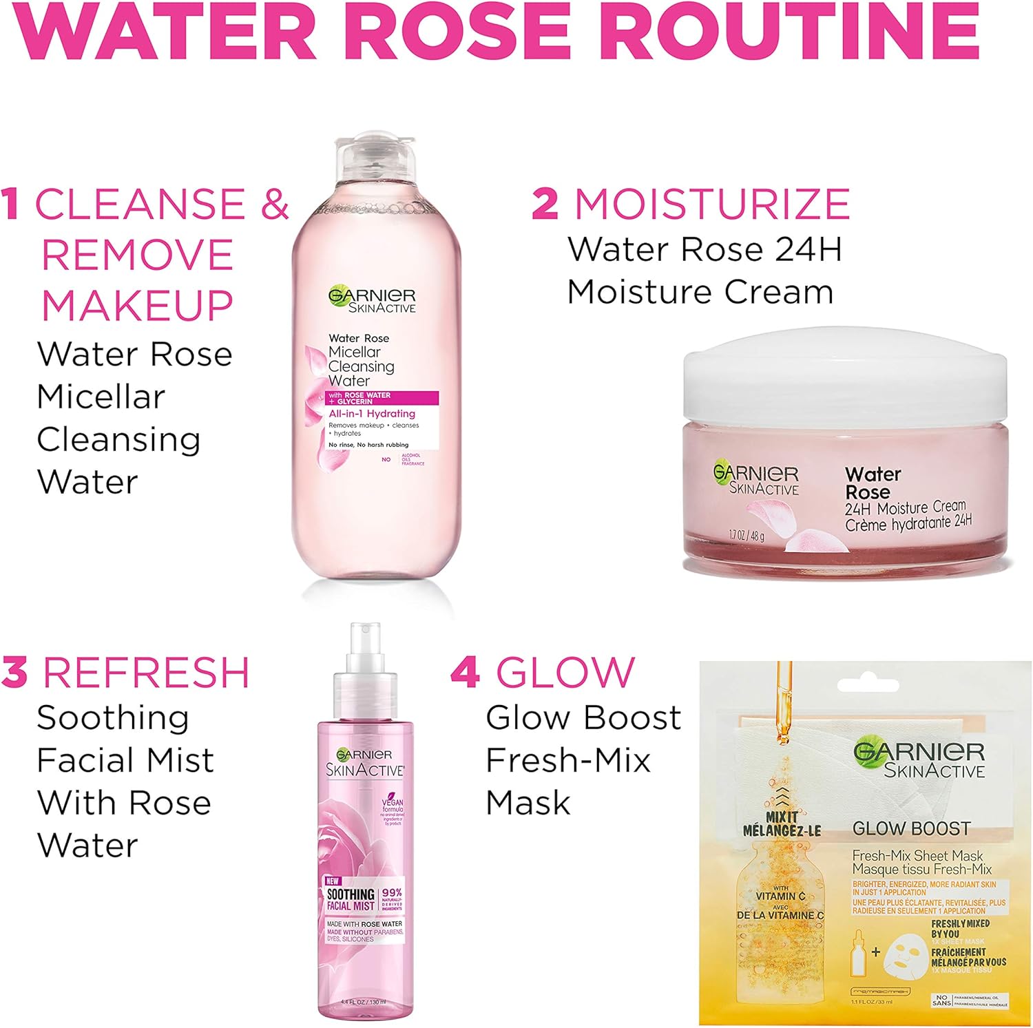 Garnier SkinActive 24H Moisture Cream with Rose Water and Hyaluronic Acid, Face Moisturizer - 48gGarnier603084571253Face MoisturizersFace Moisturizers