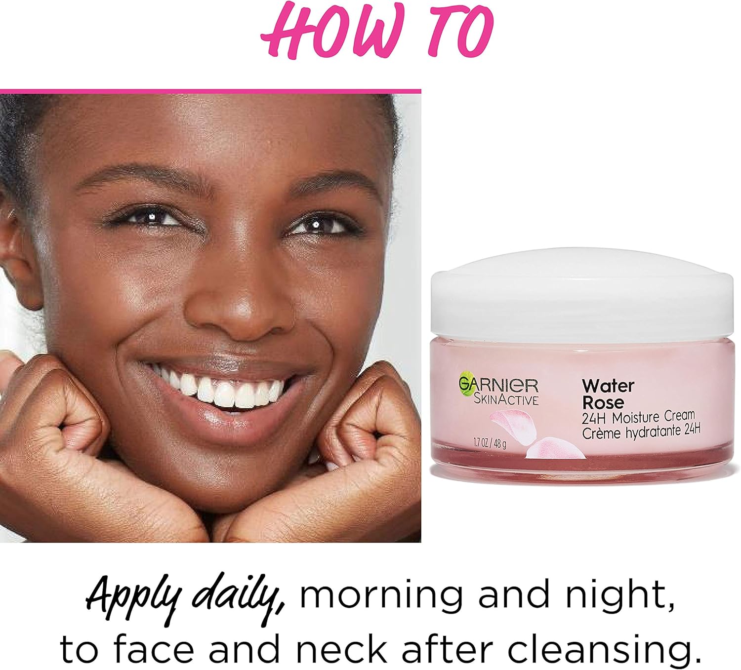 Garnier SkinActive 24H Moisture Cream with Rose Water and Hyaluronic Acid, Face Moisturizer - 48gGarnier603084571253Face MoisturizersFace Moisturizers