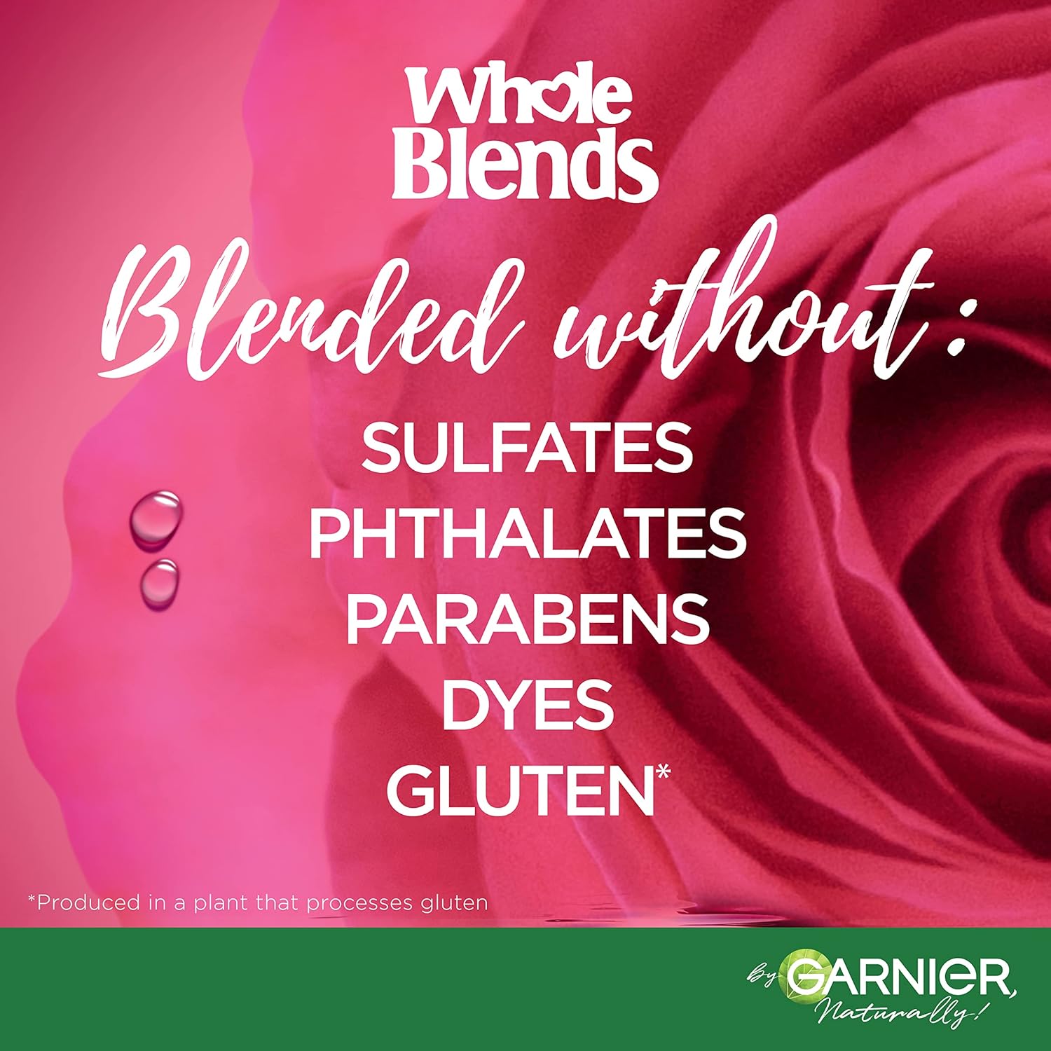 Garnier Whole Blends color protecting Shampoo and Conditioner, Sulfate Free Remedy with Red Rose Extract and Vinegar blend, Enhances Shine and Preserves Color - Treated Hair - 355ml eachGarnier603084077014Shampoo and Conditioner SetShampoo and Conditioner Set