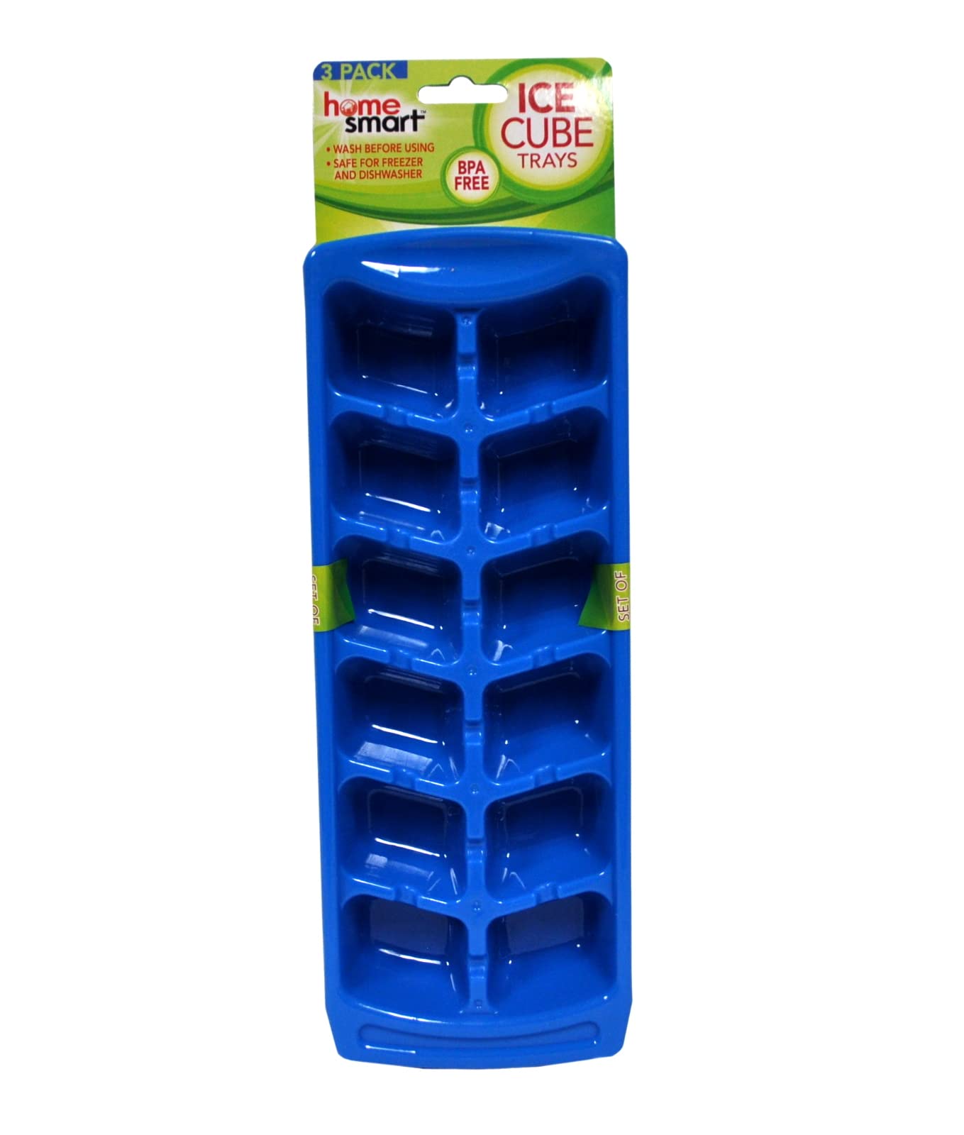 Home Smart Ice Cube Trays, BPA free - Assorted Colors 3 PackHome Smart841409107286Ice Cube Molds & TraysIce Cube Molds & Trays
