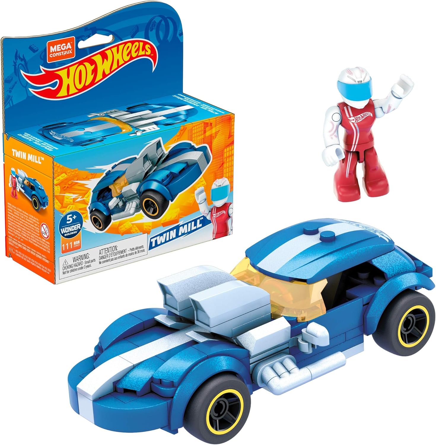 Hot Wheels Mega Construx Twin Mill Construction Set, Building Toys for Kids 5 Years and UpHot Wheels887961930207Building ToysBuilding Toys