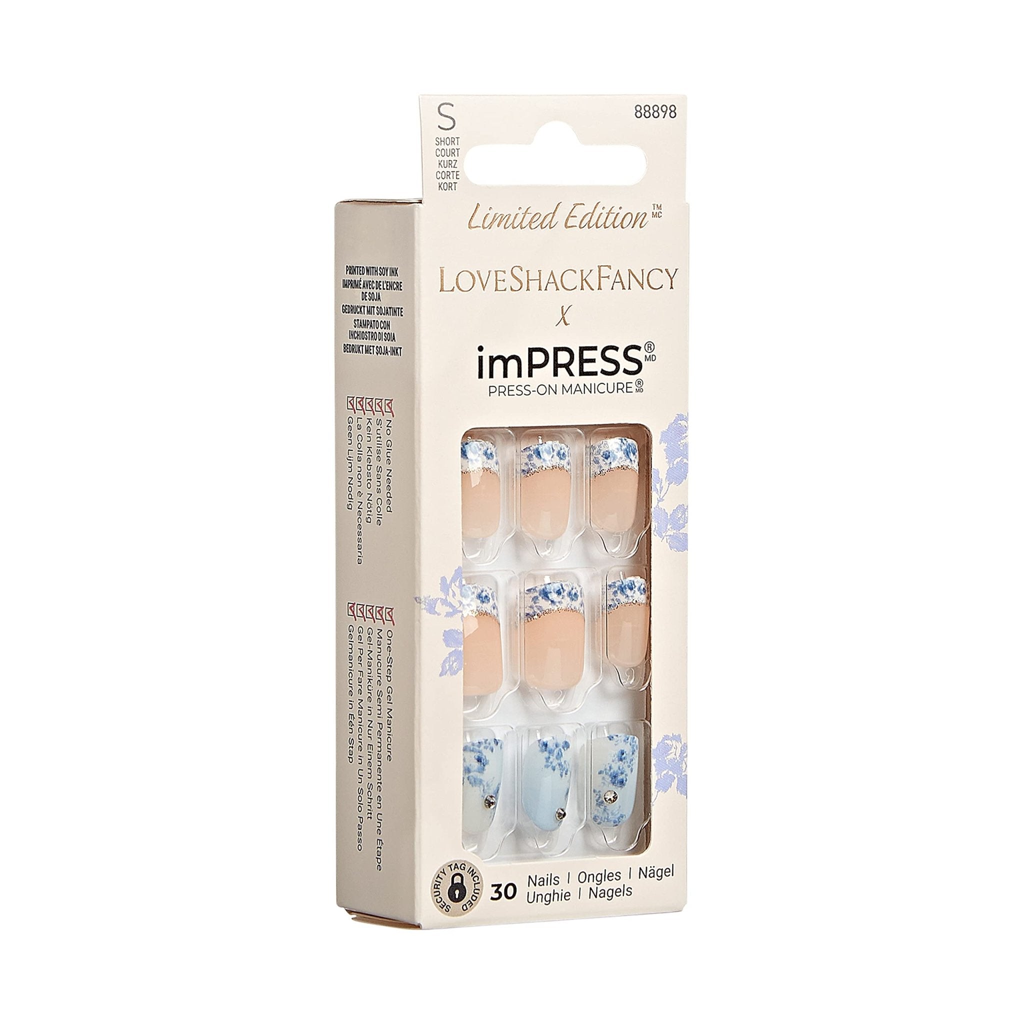 imPRESS KISS Limited Edition LoveShackFancy x Press - On Manicure, Includes Prep Pad, Mini Nail File, Cuticle Stick - 30 NailsimPRESS KISS731509888973Press On NailsPress On Nails
