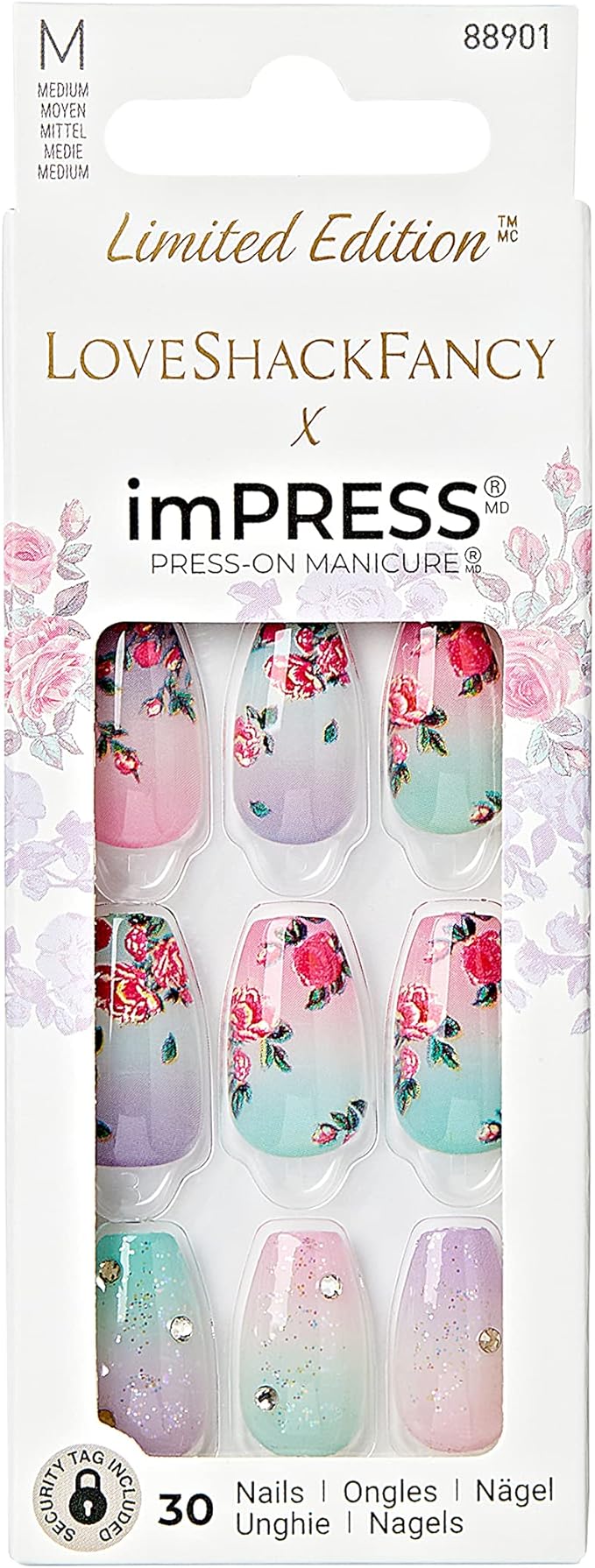imPRESS KISS Limited Edition LoveShackFancy x Press - On Manicure, Includes Prep Pad, Mini Nail File, Cuticle Stick - 30 NailsimPRESS KISS731509889017Press On NailsPress On Nails