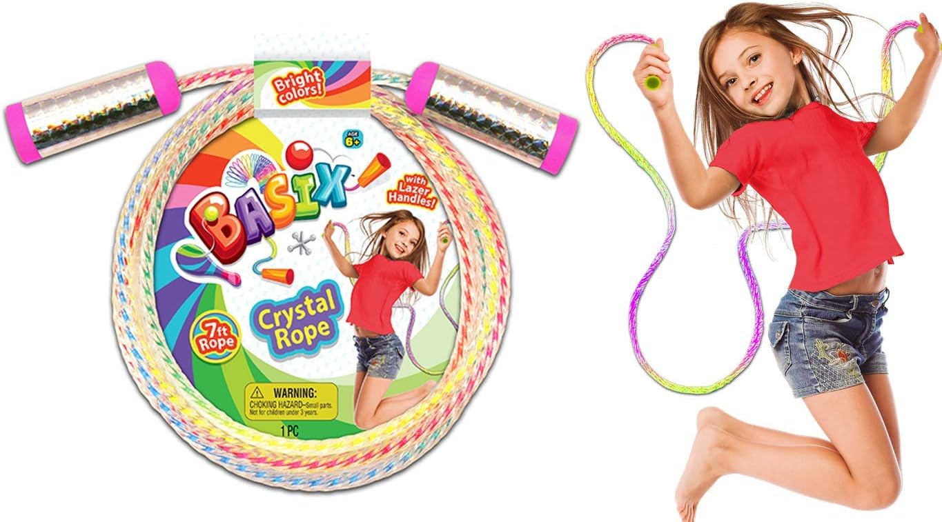 JA - RU Basix Crystal Jump Rope with Lazer Handles - 7 FtJA - RU885968500553Jump RopeJump Rope