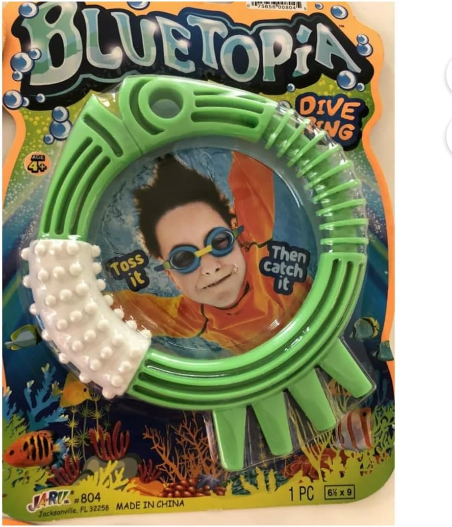 Ja - Ru Blue Topia Dive Rings, Green - Orange - BlueJA - RU075656008045Beach ToyBeach Toy