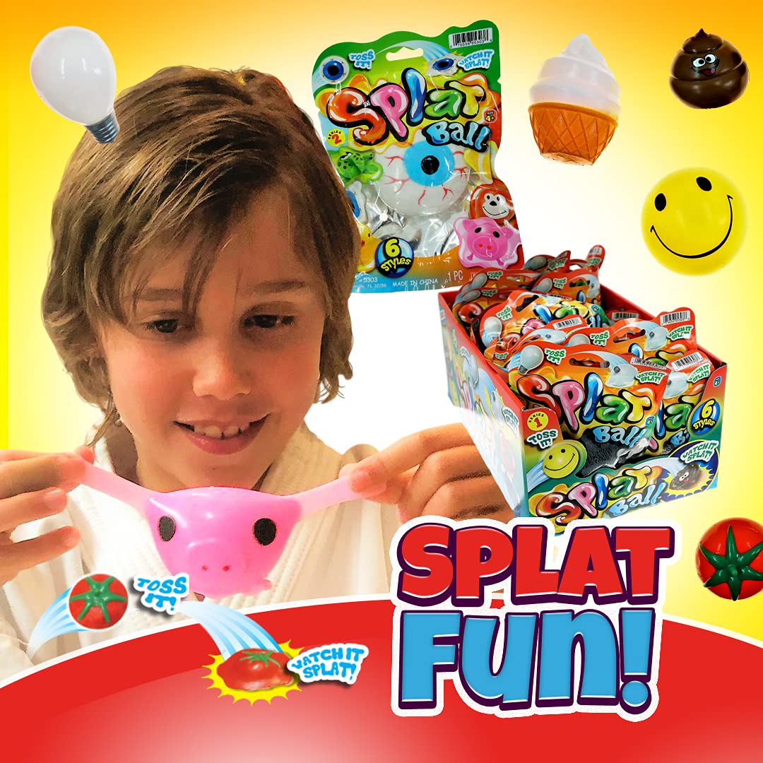 JA - RU toss it Splat Ball Sticky & Stretchy - Assorted 6 stylesJA - RU601202993840Squeeze ToysSqueeze Toys