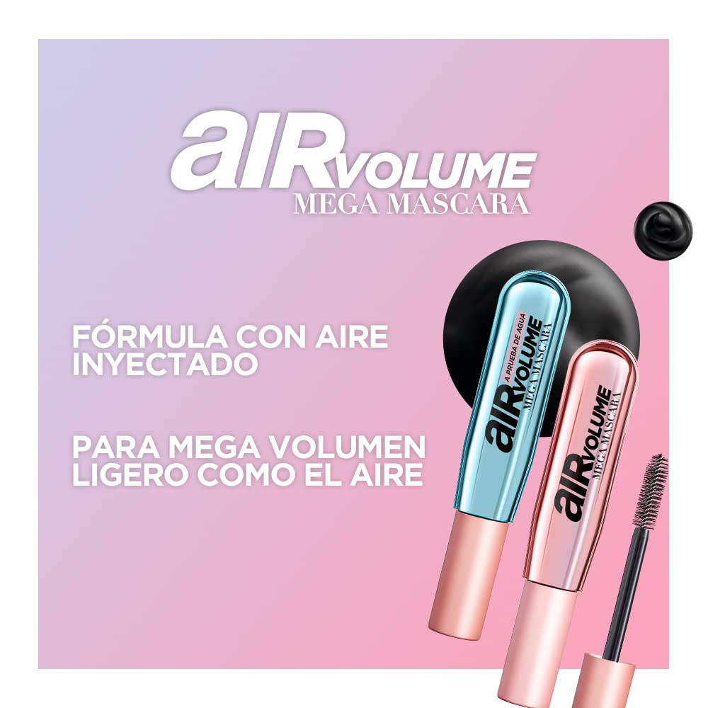 L’Oréal Paris Air Volume Mega Mascara, Lightweight, Whipped Texture, Up to 24 hr Hold, flake resistant, Smudge Proof, Clump ProofL’Oréal Paris071249419892MascaraMascara