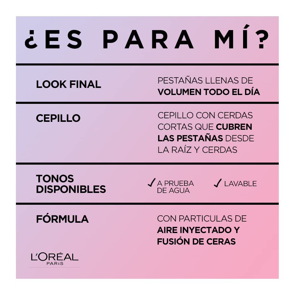 L’Oréal Paris Air Volume Mega Mascara, Lightweight, Whipped Texture, Up to 24 hr Hold, flake resistant, Smudge Proof, Clump ProofL’Oréal Paris071249419892MascaraMascara