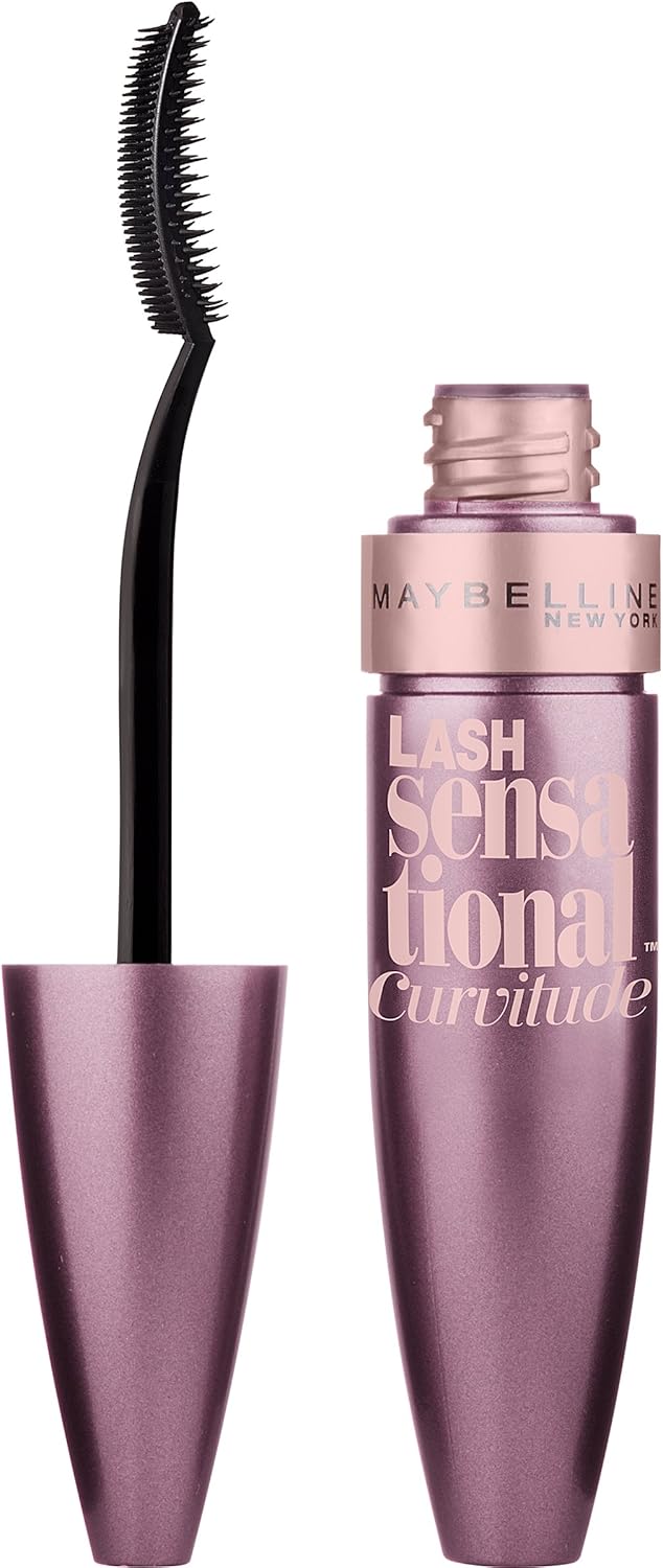 Maybelline New York Lash Sensational Curvitude Washable Mascara - Blackest Black, 0.33 Fluid OunceMAYBELLINE041554496185MascaraMascara
