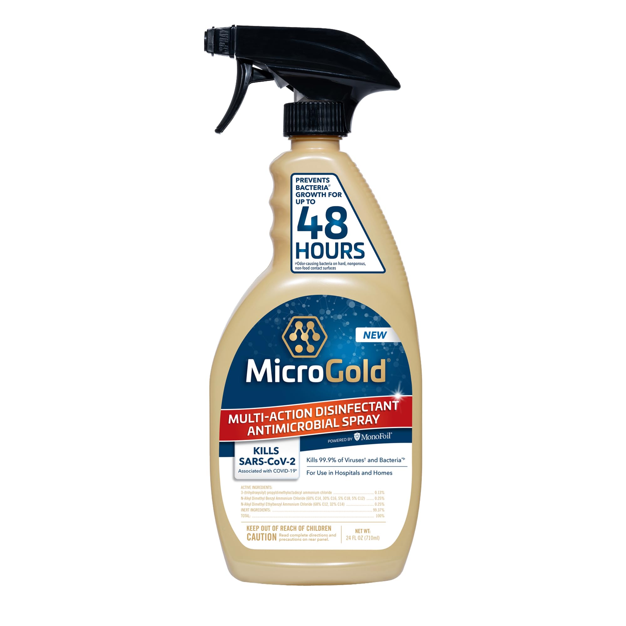 Microgold Multi - Action Disinfectant Antimicrobial Spray, Kills 99.9% of Viruses and Bacteria - 710 mlMicroGold47131800Disinfectant SprayDisinfectant Spray