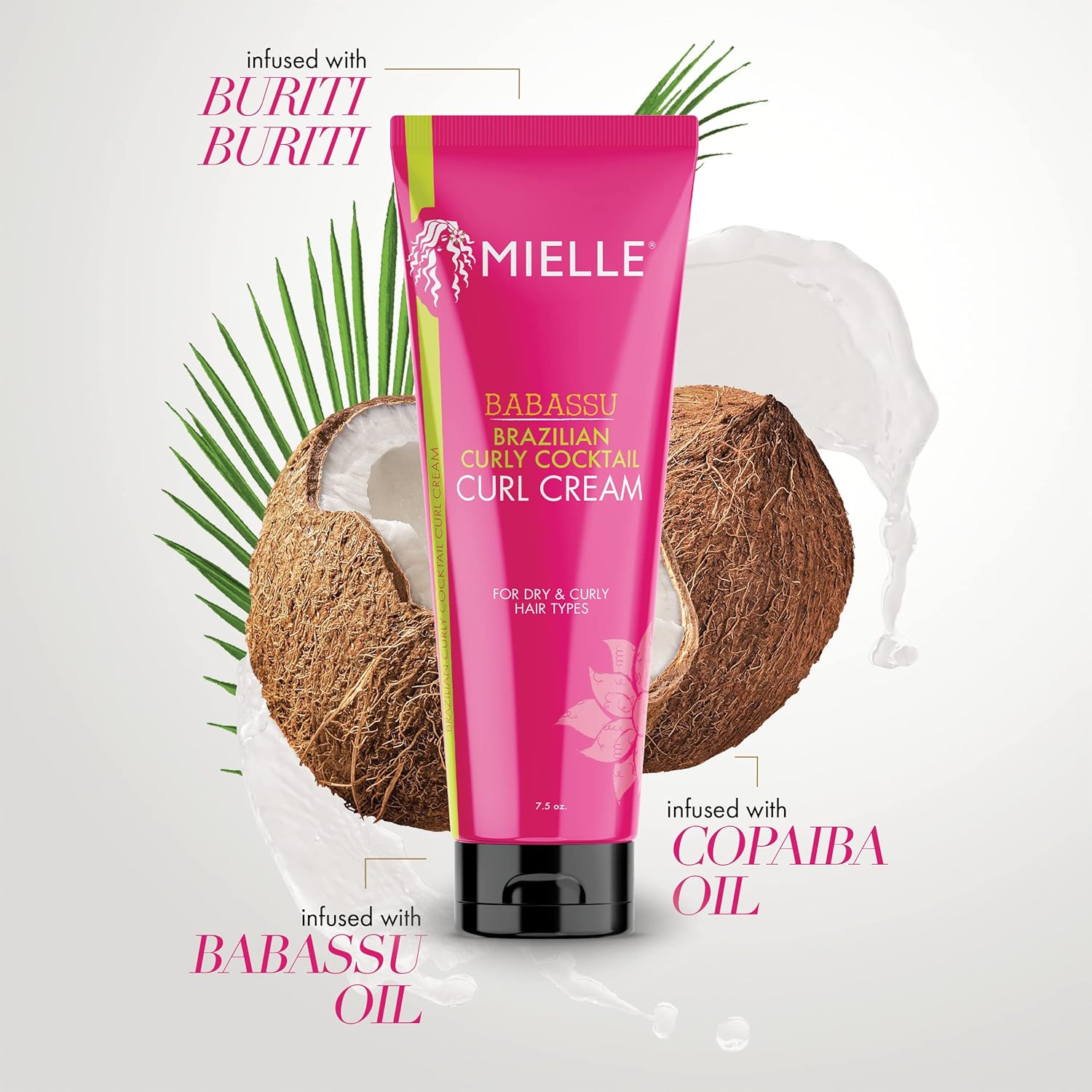 Mielle Organics Babassu Brazilian Curly Cocktail Curl Cream - 213 gMielle Organics854102006275Hair StylingHair Styling