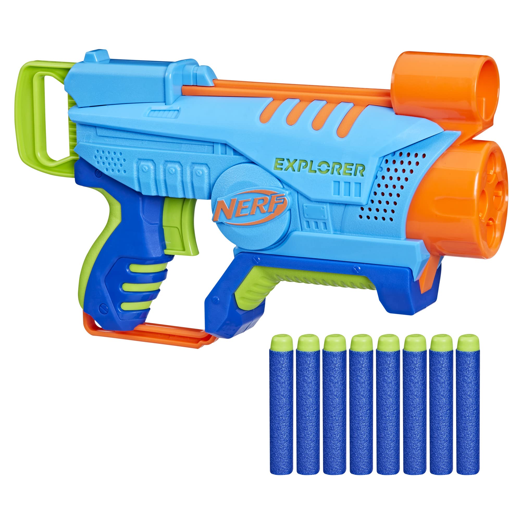 NERF Elite Junior Explorer Easy - Play Toy Foam Blaster, 8 Darts for Kids Outdoor Games, Ages 6 & UpNerf195166206929Toy GunToy Gun