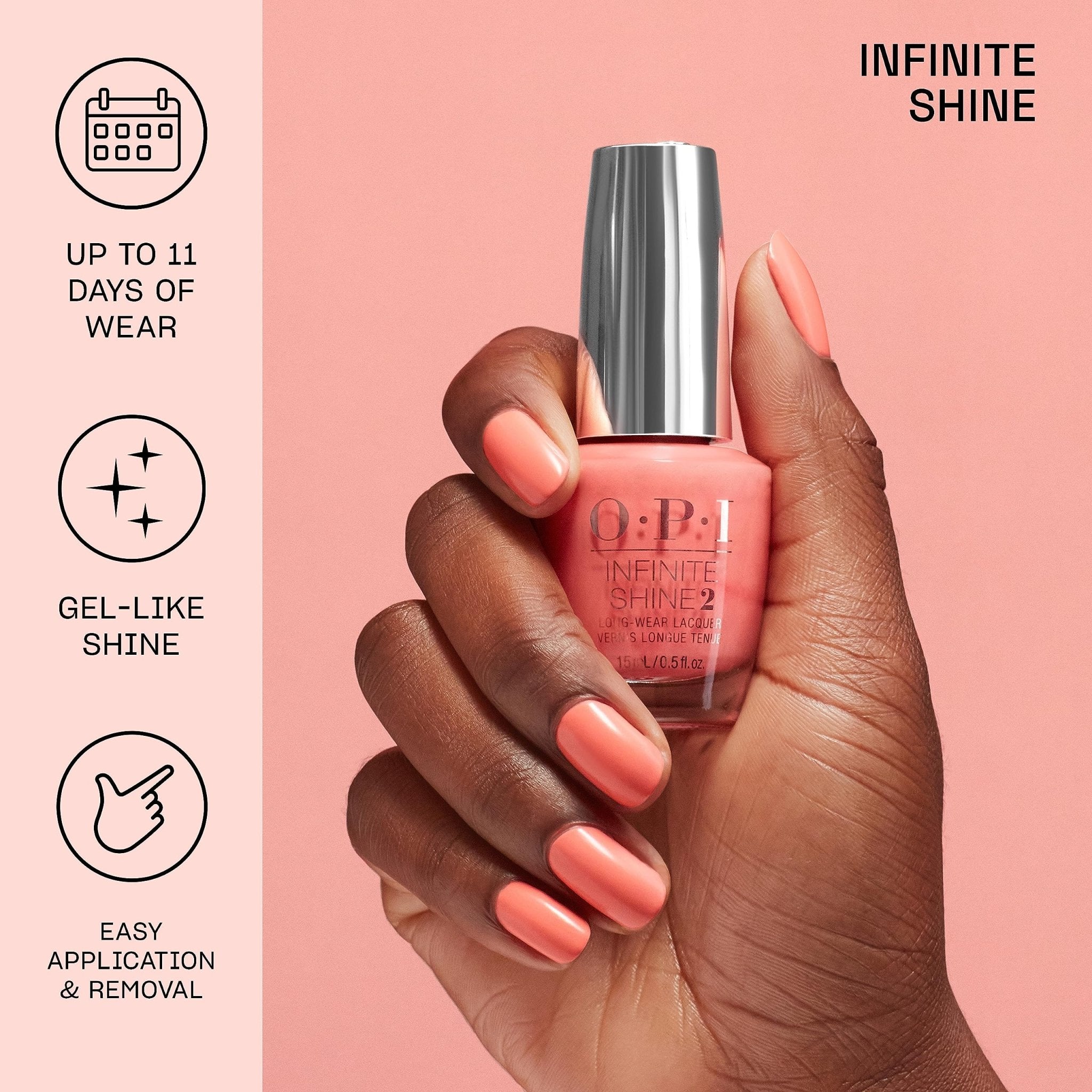 OPI Infinite Shine 2 Long Wear Lacquer, (Pink) on Canvas, Light Pink Long - Lasting Nail Polish,0.5 fl oz.DealzlotB002714QFA