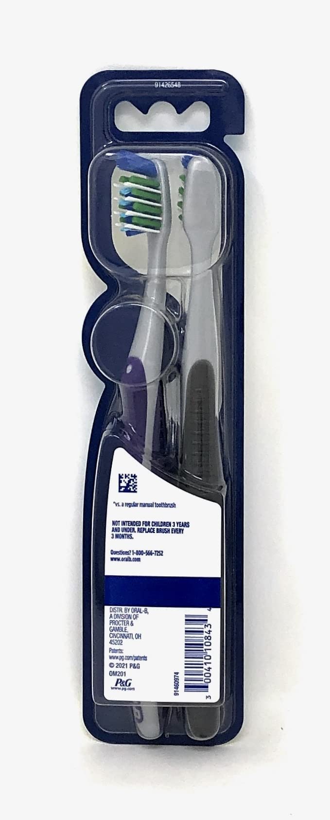 Oral - B Max Clean Color Changing Indicator Manual Toothbrush, Medium, 2 CountOral - B300410108434ToothbrushesToothbrushes