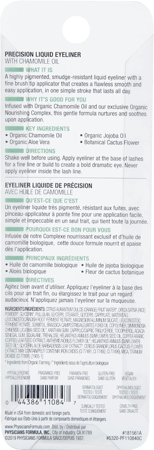 Physicians Formula Organic Wear Precision Liquid EyelinerPhysicians Formula044386110847EyelinerEyeliner