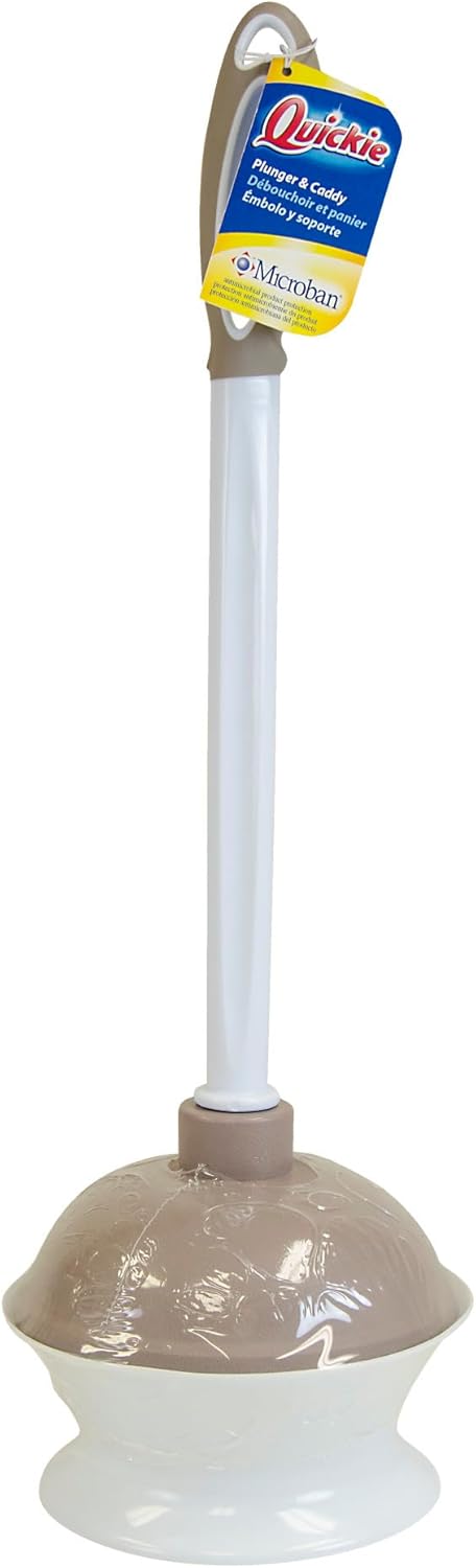 Quickie Plastic Toilet Plunger & Caddy - 360MBQUICKIE787543829304Toilet Plunger & CaddyToilet Plunger & Caddy