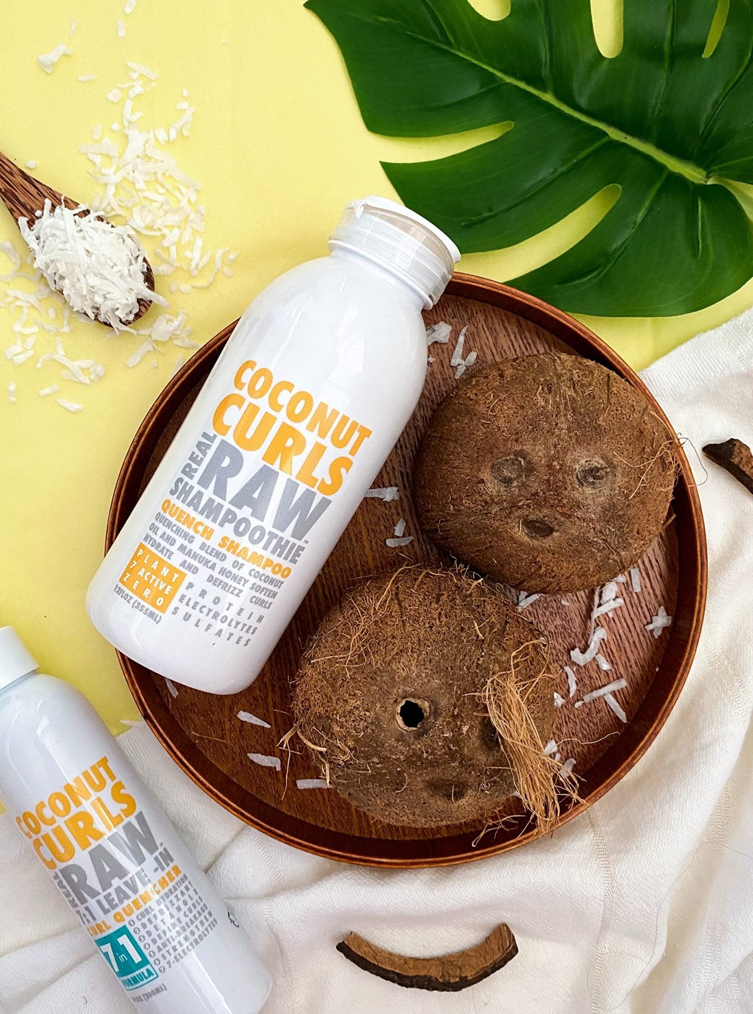 Real Raw Coconut Curls Quench Shampoo - Hydrate, Enhance, Define Curls - Defrizz and Detangle - 355 mlReal Raw854554006052ShampooShampoo