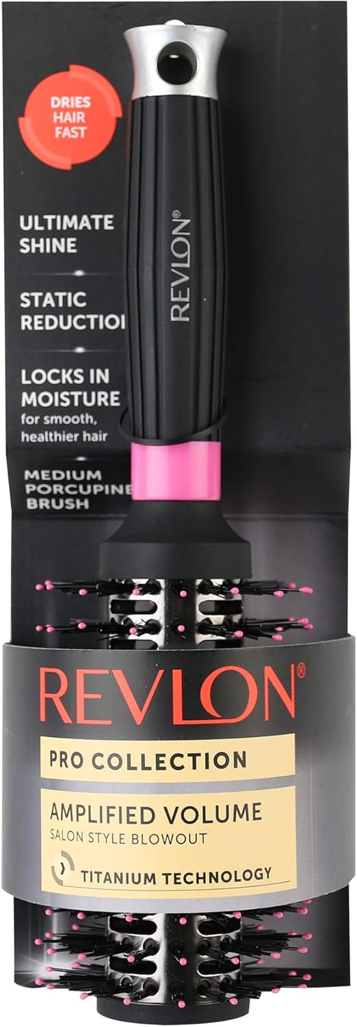 Revlon Smoothstay Titanium Round Porcupine Brush - MediumRevlon761318550952HairbrushHairbrush