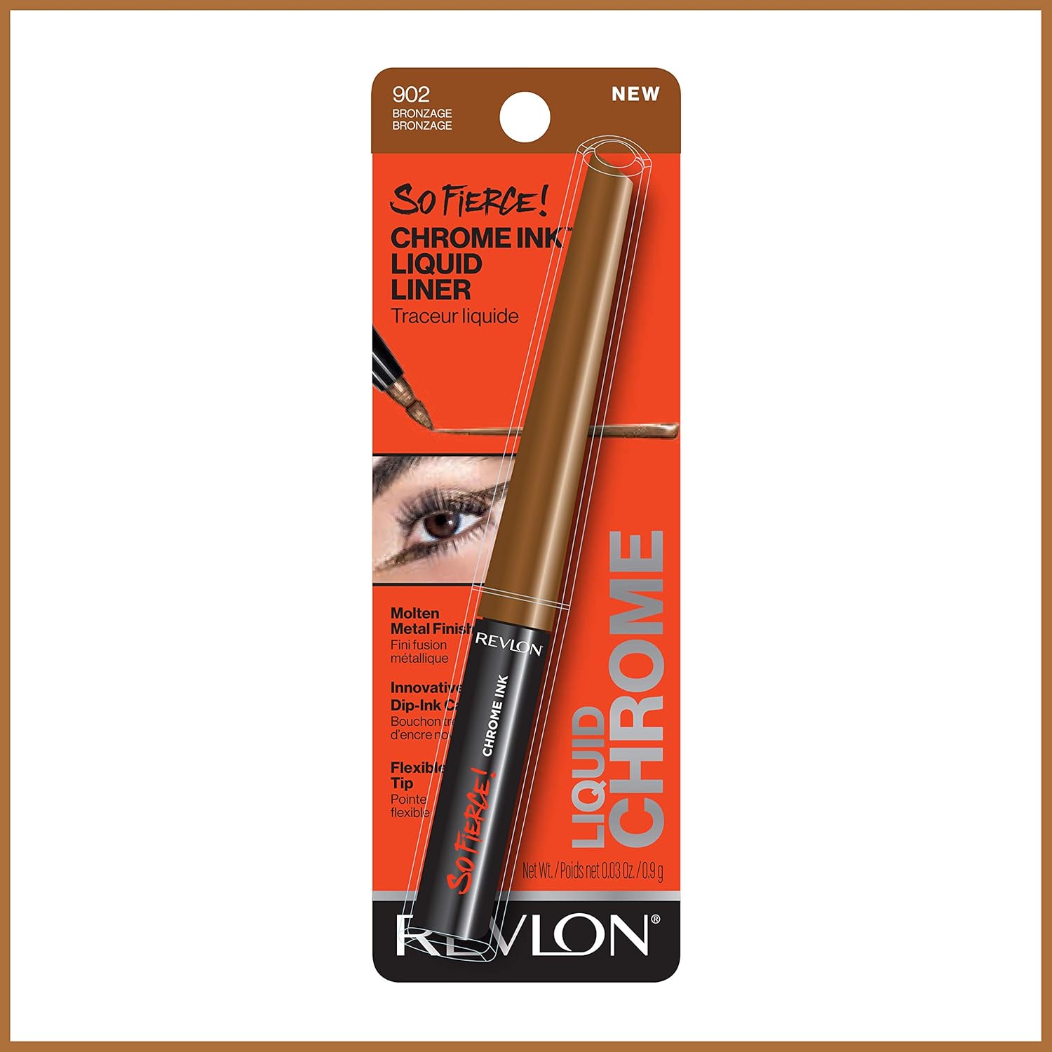Revlon So Fierce Chrome Ink Liquid Eyeliner, Longlasting Bold Metallic Pen Liner with Dip Ink Cap for Pearl, Shimmer BlendRevlon309970131395EyelinerEyeliner