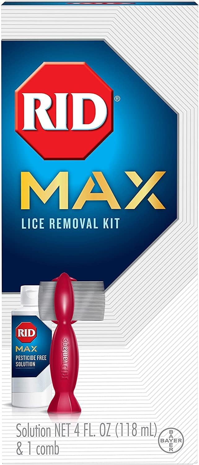 RID MAX Lice Removal Kit, Pesticide Free, 100% Effective at Getting RID of Lice, Super Lice and Eggs - 118 mlRid016500577539Lice TreatmentsLice Treatments