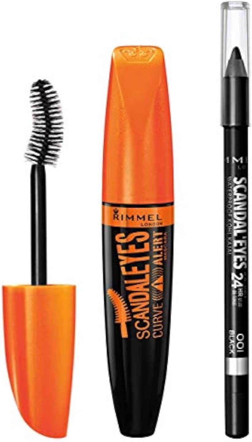 Rimmel ScandalEyes Curve Alert Mascara with ScandalEyes Waterproof Kohl Kajal Liner Combo - BlackRimmel3614220123431MascaraMascara