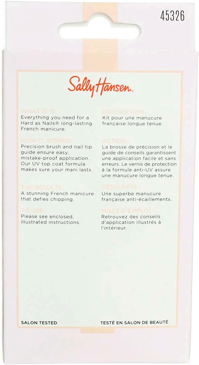 Sally Hansen Hard As Nails French Manicure, Pack of 3 White Tip, Sheer Color and Top Coat - Sheer RomanceSally Hansen074170453263Nail TreatmentsNail Treatments