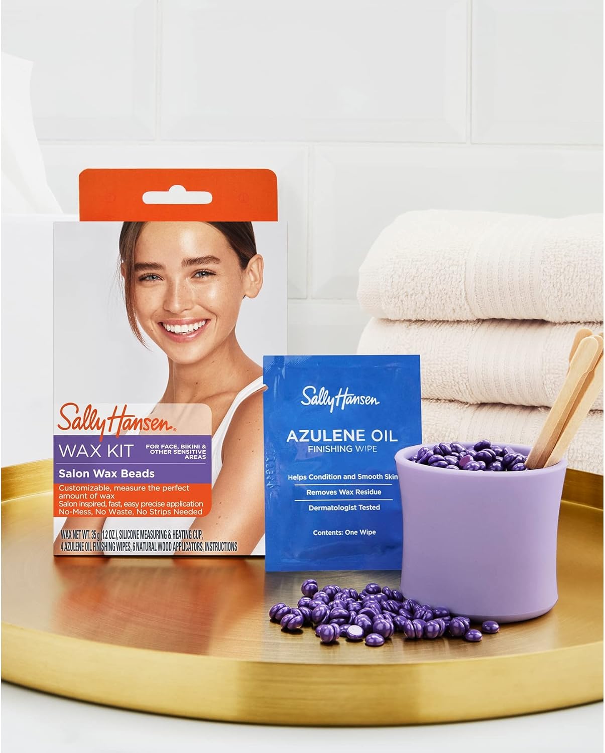 Sally Hansen Wax Kit, Salon Wax Beads Kit for Face, Bikini & Other Sensitive AreasSally Hansen3616303207427Waxing KitsWaxing Kits