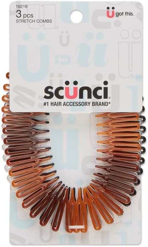 Scunci Effortless Beauty Stretch Hair Combs, 3 pcsDealzlotB0015XR5JA