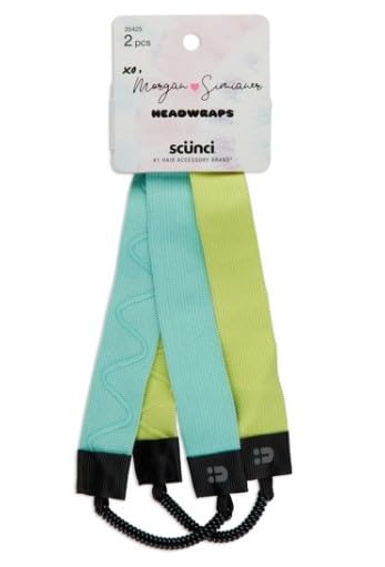 Scunci Morgan SimianerXo Elastic Headwraps - Blue/Green, 2 CTScunci043194354252HeadbandsHeadbands