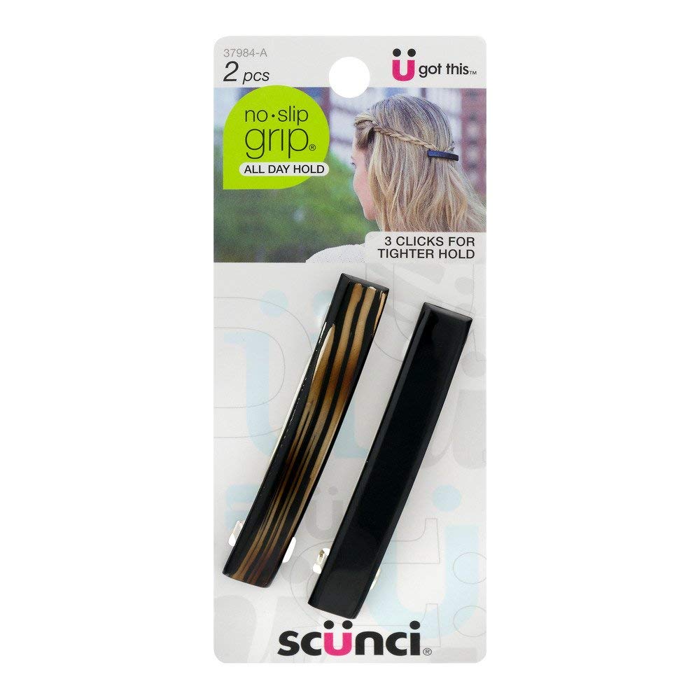 Scunci No Slip Grip All Day Hold Clips - 2 pcsScunci043194379842Hair ClipHair Clip