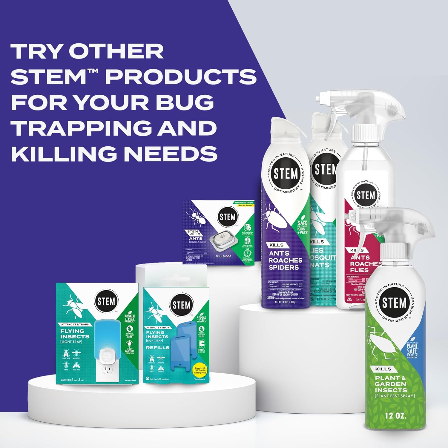 Stem Kills Ants, Roaches And Spiders, Plant - Based Active Ingredient Bug Spray - 283 gStem046500032820Bug sprayBug spray