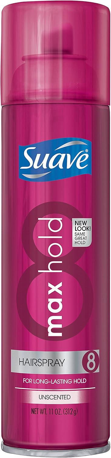 Suave Max Hold Unscented Hairspray For Long Lasting Hold, 8 - 312 gSuave883438822730Hair SprayHair Spray