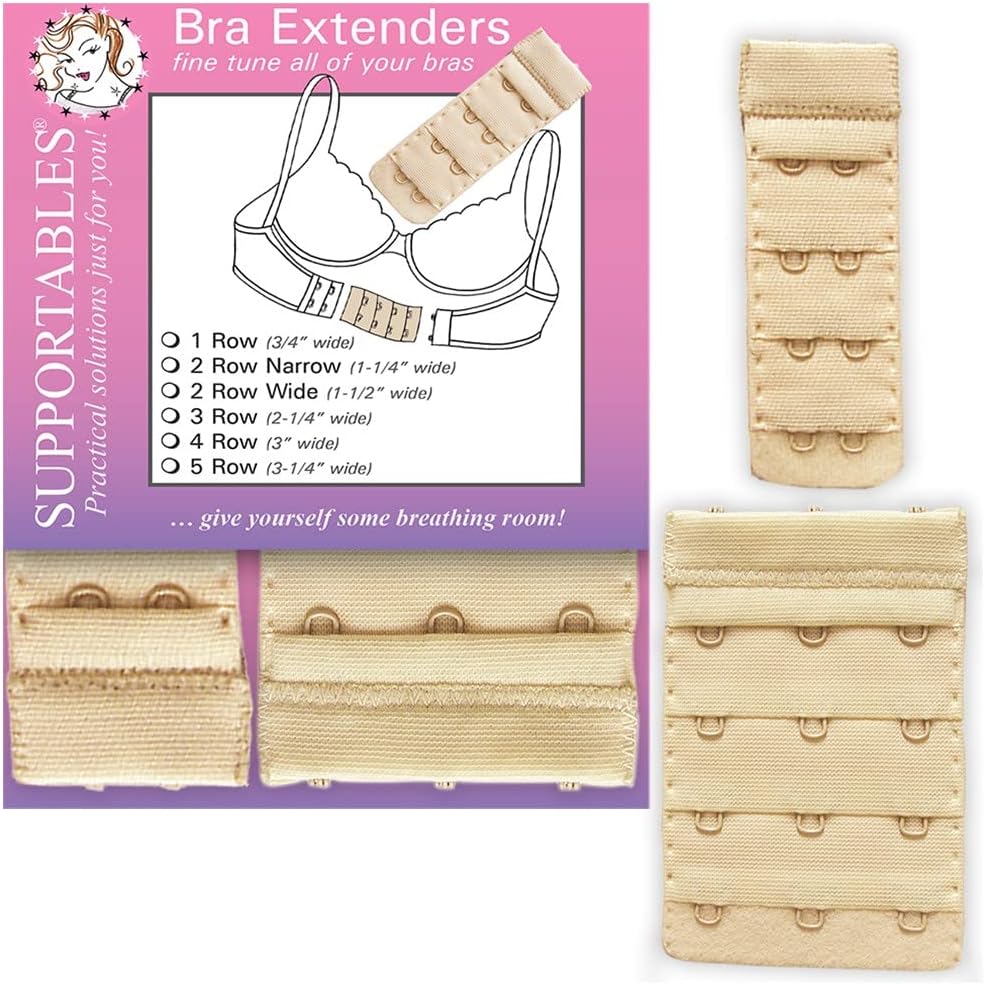 Supportables Bra Band Extenders - Beige, 4 CtBraza SupportablesB0BX6MVFHHBra AccessoriesBra Accessories